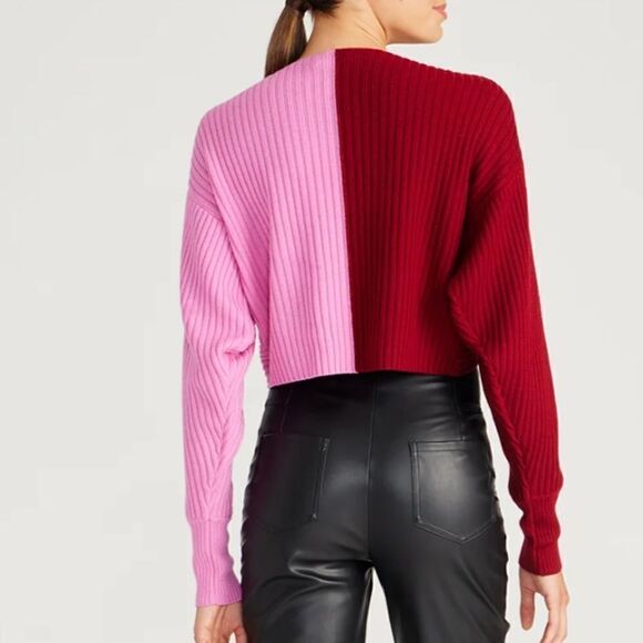 NWT AMUR Cruz Twist Sweater Cranberry Red XS - Picture 5 of 14